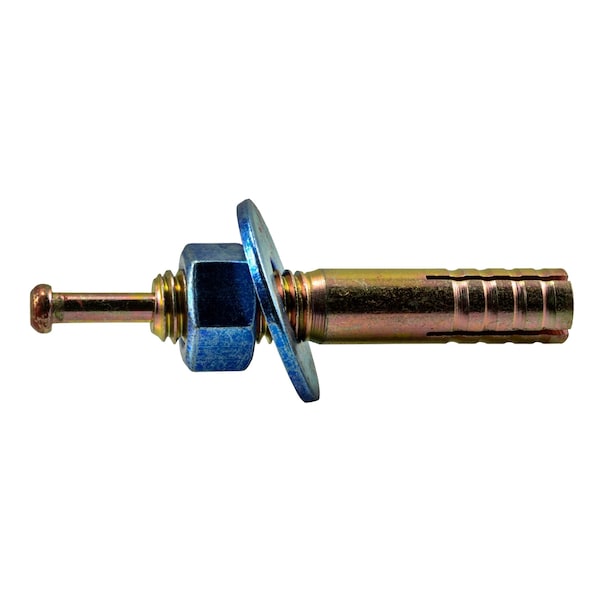 Torquemaster Torquemaster Nail Drive Anchor, 1/2" Dia., 2-3/4" L, Steel Yellow Zinc, 25 PK 52566 - main